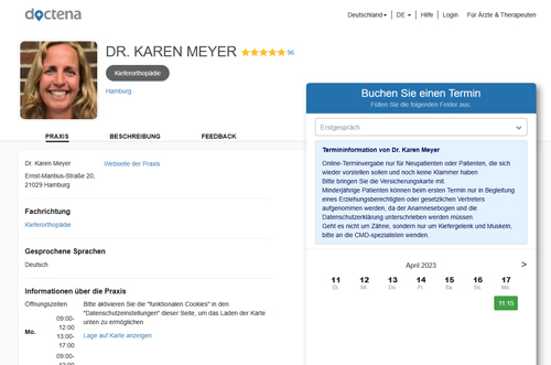 Praxis für Kieferorthopädie Dr. Karen Meyer - doctena Bewertung Praxis für Kieferorthopädie Dr. Karen Meyer - doctena Bewertung